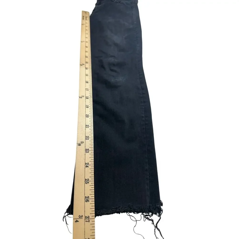 Mother The Looker Ankle Fray Skinny‎ Jeans In Blackbird Size 25/0 GUC